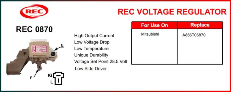Tiết chế máy phát điện MITSUBISHI 24V, A866T06870