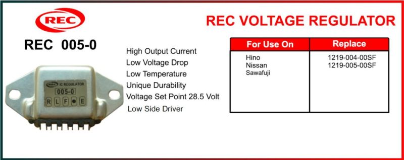 Tiết chế máy phát điện HINO, NISSAN, SAWAFUJI 24V, 1219-004-00SF, 1219-005-00SF