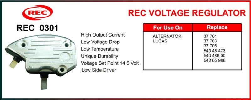 Tiết chế máy phát điện LUCAS 12V, 37701, 37703, 37705, 54048473, 54048600, 54205986